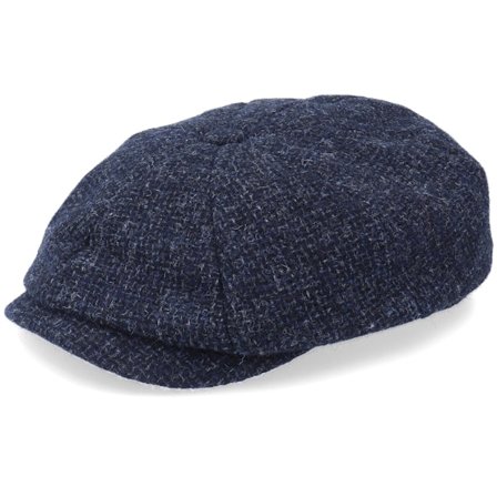 Stetson - Blå flatcap Keps - Hatteras Wool Navy Flat Cap @ Hatstore