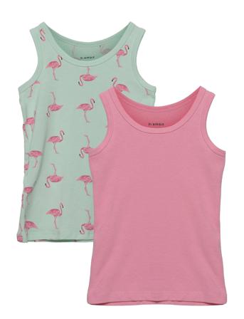 Nmftank Top 2P Glacier Flamingo T-shirt Ærmeløs Grøn Name It