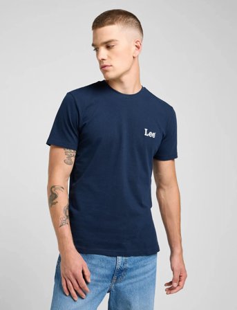Lee Jeans Ss Small Logo Tee - Navy - XL