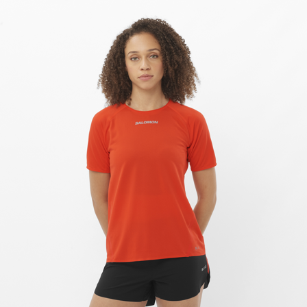 Salomon - T-shirty Odzież S/lab Speed Tee W - Fiery Red