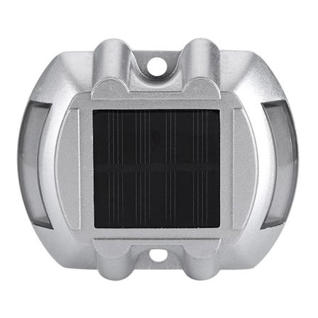 Støpt aluminium solcellelampe med 6 LED, vanntett, for uteplass, gårdsplass, hus, oppkjørsel, grønne stier