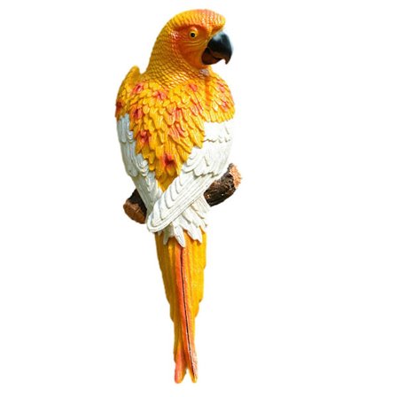 Papegøje Statue Vægmonteret Levende Multi-Farve Realistisk Papegøje Ornament til Terrasse
