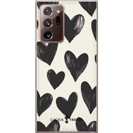 Kompatibelt Mobildeksel til Samsung Samsung Galaxy Note20 Ultra Cactus and Friends - Bold Black Love Pattern