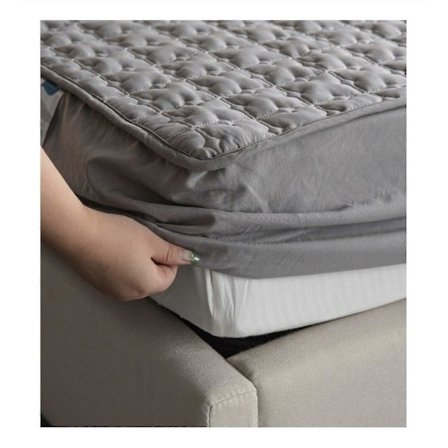 Sängöverkast Löv Grå Tvättad Bomull Dra-på-lakan Madrasskydd Sänglakan, 120x200cm