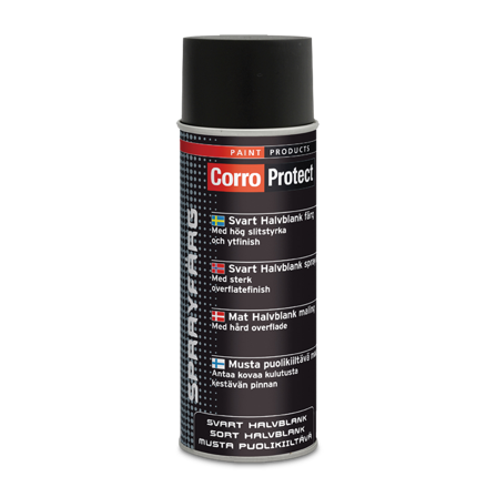 Espray de Pintura CorroProtect Negro Semibrillante 400ml