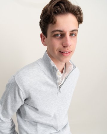 RYVLS Brandon Knit Half Zip Grau Pullover Jungen - Kids Brand Store