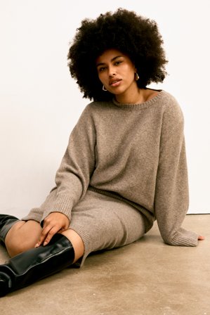 Kappahl | Strikkegenser | Melert beige