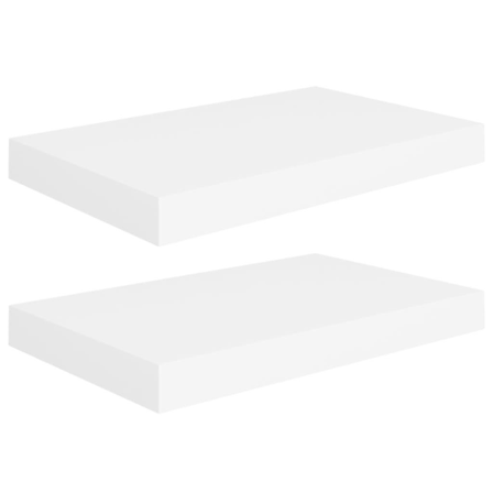 Vidaxl Svävande Vägghyllor 2 St Vit 40x23x3,8 Cm Mdf Vit