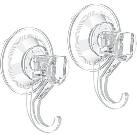 2 stk. sugekop kroge, små klare kraftige vakuum sugekop