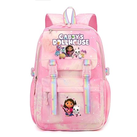 Uusi Gabby Dollhouses Tyttöjen Koulureppu Kawaii Sarjakuva painettu koululaukku Söpöt Tyttöjen Koulutarvikkeet Lasten Syntymäpäivälahjat