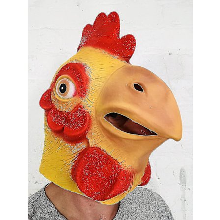Morsom Hane Kylling Maske for Fester og Halloween - Dyrekostyme