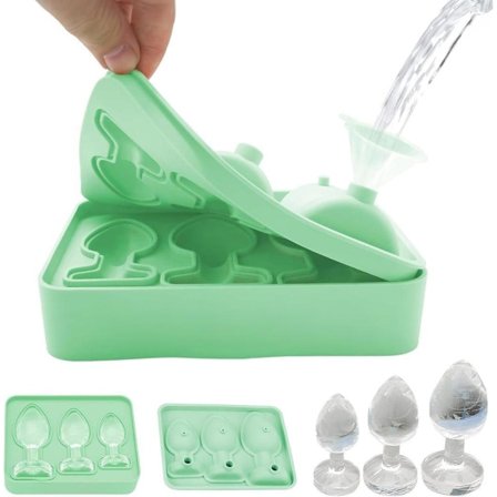 Silikon Isbitform med Lokk – Morsomt Design, BPA-fri, Gjenbrukbar og Stabelbar for Whisky & Fest_OF