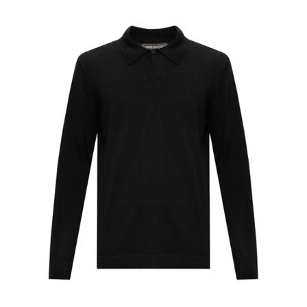 Norse Projects Long-sleeved polo shirt Sort, Herre