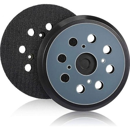 2 stk. 125 mm erstatningsslipeskive for eksentersliper, 8 hull, borrelås (blå) [DB]