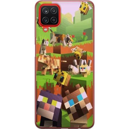 Samsung Galaxy A12 Gennemsigtig cover MineCraft