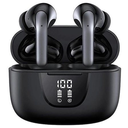 Anc & Enc brusreducerande Bluetooth-hörlurar Tws trådlösa stereo-öronsnäckor 9d vattentäta sporthörlurar i örat hörlurar med LED-laddningsfodral