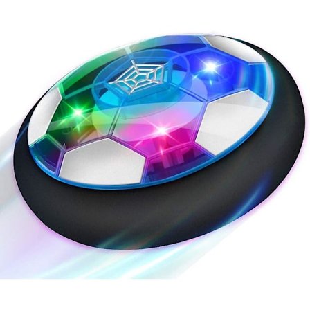 Air Power Soccer, Oppladbar fotball for barn med LED-lys, Hover fotballspill LGL