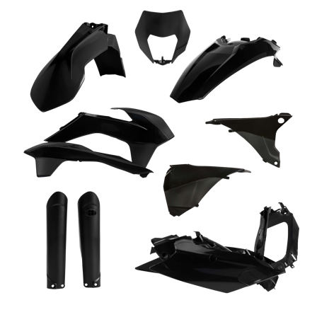 Kit Plastiche Completo Acerbis KTM Nero - KTM 125 EXC 2016-2016