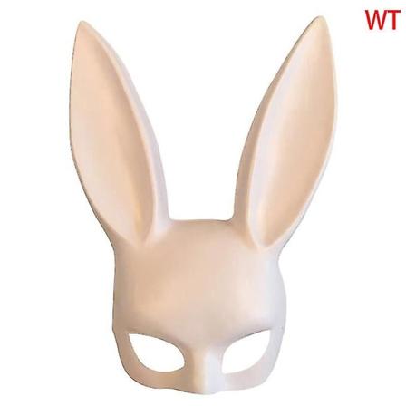 1st Sexig Cosplay Pvc Kaninmask Kvinnor Halloween Maskerad Fancy Party Masker White