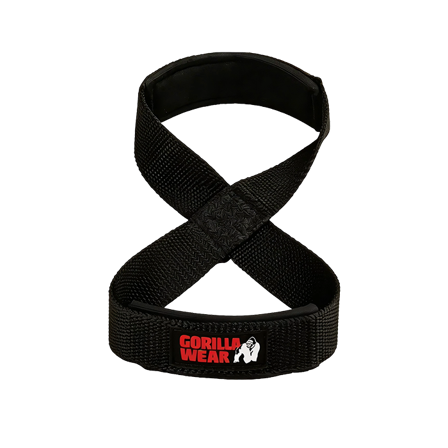 Gorilla Wear Gear Figure 8 Lifting Straps Svart