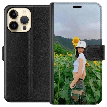 Kompatibelt Plånboksfodral till Apple Apple iPhone 15 Pro Max Lisa Blackpink Solrosor K-pop Idol