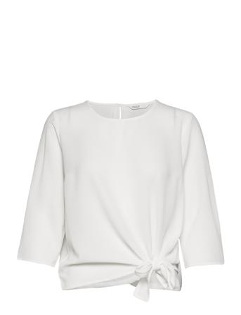 Onlnova Lux 3/4 Knot Top Solid Wvn 3 White ONLY