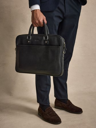 John Henric Men's Black Laptop Bag Bartolo Size Onesize