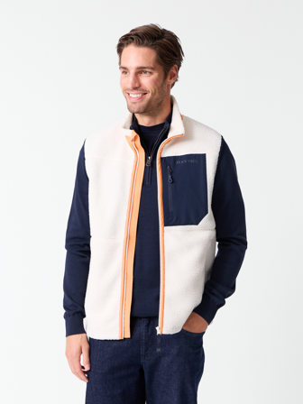 Jean Paul - Corin fleecevest - Herre - Hvit - Gensere - XL