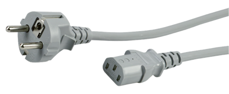 Z 2404261 Apparatledningsstativ 3EURR/H05VV-F 3G1,0 5 meter, Stikkontakter & kabler