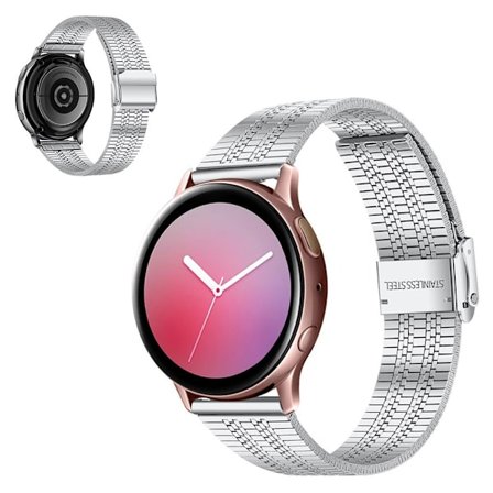 Samsung Galaxy Watch 3 (41mm) / Watch (42mm) klockarmband i blankt rostfritt stål - Silver