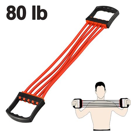 Justerbar Chest Expander 5 Rep Resistance Exercise System Bands