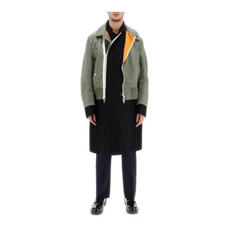 Sacai, Bomber Jacket Groen, Heren, Maat:L