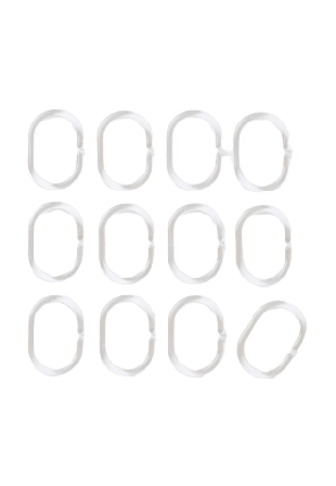 Åhléns Home Duschdraperiring, 12-pack Badrumstillbehör Transparant ONESIZE