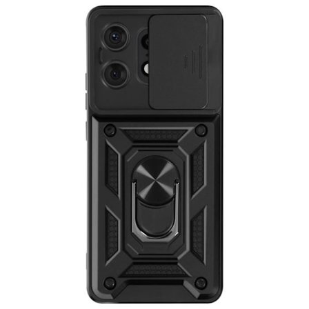 Fodral till Motorola Edge 50 Pro Ringhållare Skjutkameraskydd Svart