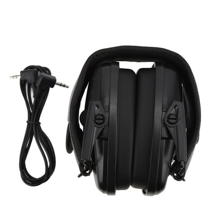 Professionel Jagt Hørebeskytter Støjreduktion Udendørs Skydning Høreværn Headset Sort