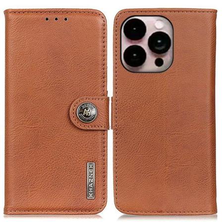 Khazneh Iphone 14 Pro Plånboksfodral Retro - Brun