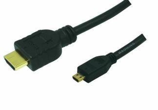 LogiLink HDMI-Kabel LogiLink(A) auf Micro-HDMI(D), 1m, 19-p
