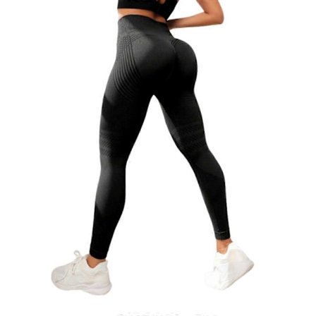 3D Skulpterande Leggings för Gym - Hög Midja Magkontroll & Butt Lift - Svart[JSR]