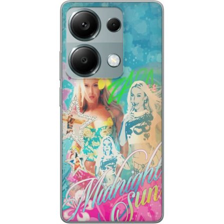 Yhteensopiva Puhelinkuori Xiaomi Redmi Note 13 Pro 4G Seikkailumaailma Steve, Creeper ja eläimillä värikkäässä palikkagrafiikassa