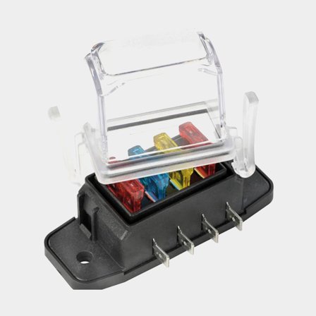 Fuse holder, for 10 blade fuses, waterproof