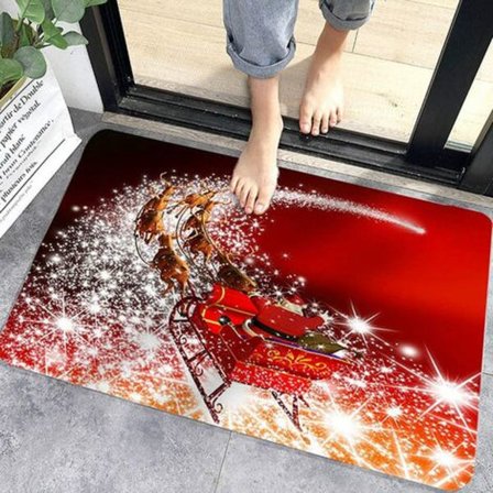 Joulu lattiamatto, sisämatto liukastumaton oviaukon matto, joulu oviaukon matto matto sisätilojen kotikoriste joulukuvio, kylpymatto