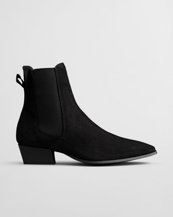 GANT Damen Bassotte Stiefel aus Veloursleder (39) Schwarz
