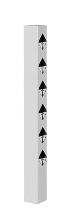 Jabo Öckerö 10243 Staketstolpe vit, 715x70x70 mm Start/Avslut, Utemiljö