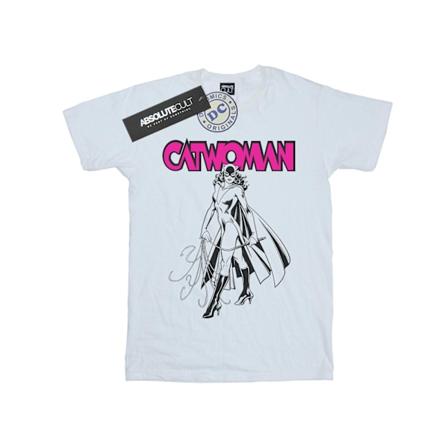 DC Comics Boys Catwoman Whip T-Shirt 7-8 år Vit White 7-8 Years