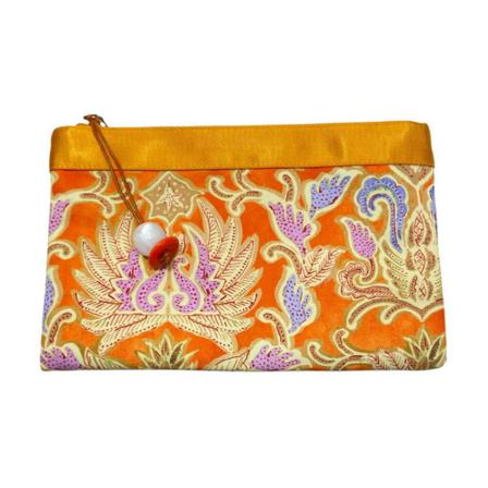 Maliparmi Pouch Flowers Orange, Dame Clutch, Størrelse: ONE Size