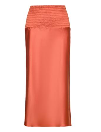 Marion Skirt Skirts Satin Skirts Korall Stylein*Betinget Tilbud