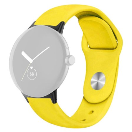 Silikoninen kellohihna Google Pixel Watch -kelloon - Keltainen
