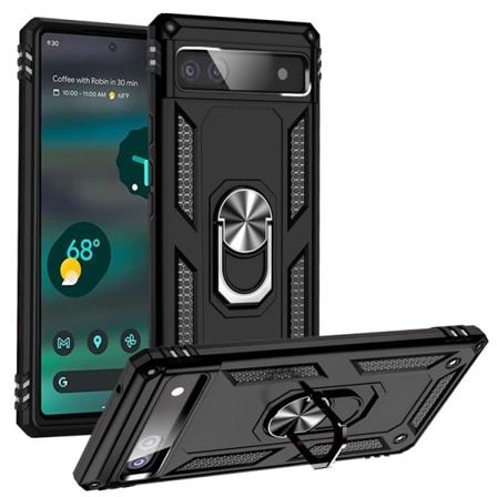 Google Pixel 6a Skal Ringhållare Kickstand - Svart