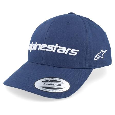 Alpinestars - Modrá adjustable Kšiltovka - Linear Wordmark 2.0 Hat Navy/White Adjustable @ Hatstore
