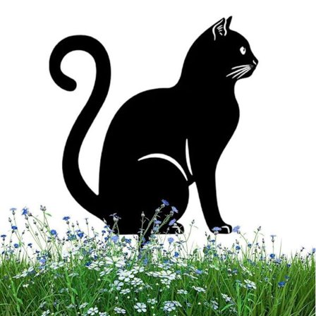 Kreativ jern dyredekoration – indsættelig havefigur kat & hund_TF_TF